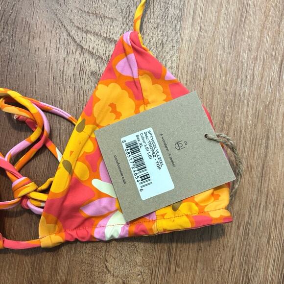 NWT Stone Fox Tropez Bikini Top in Lei Lei Size XL - Picture 3 of 5